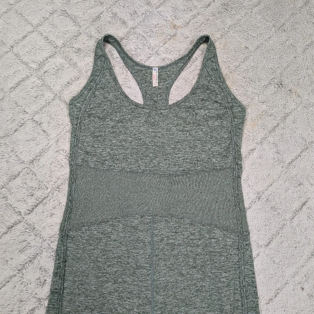 Free People Jumpsuit Womens L Green First Place One Piece FP Movement Active